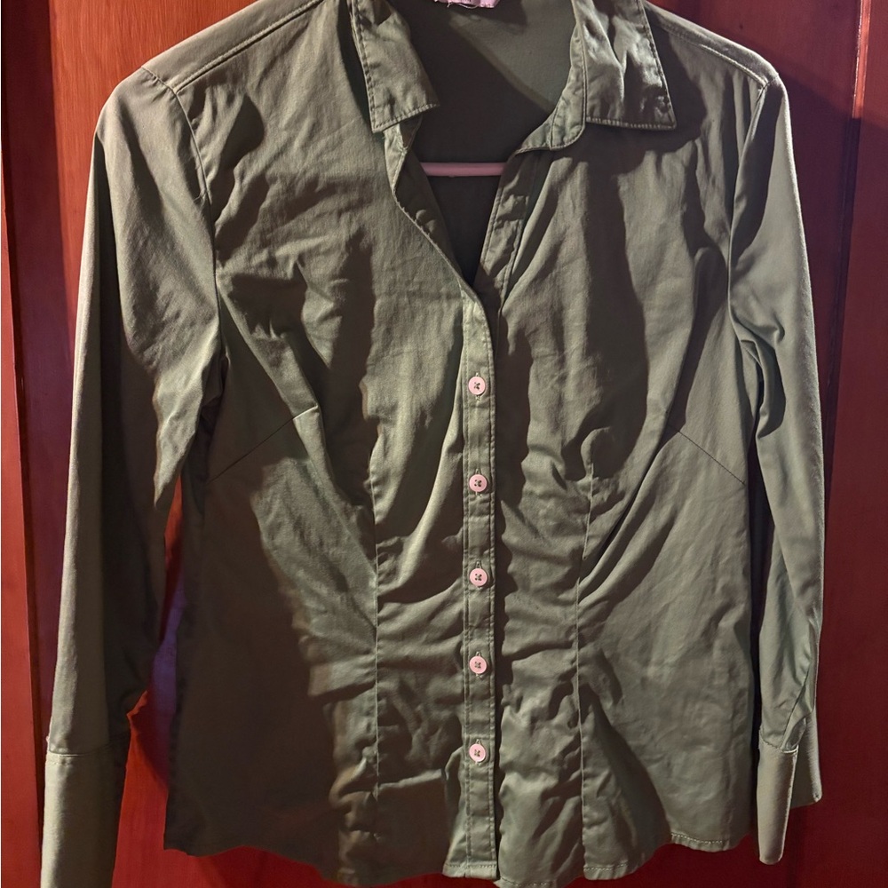 Banana Republic Sage Green Blouse